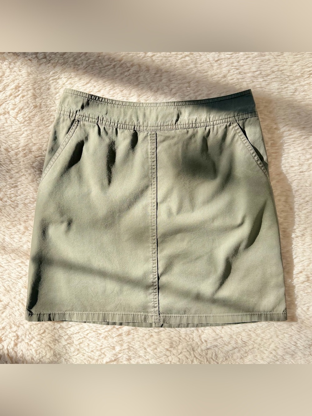 Y2K Vintage H&M Khaki Green Cargo Utility Mini Skirt Grunge Preppy Women’s 4